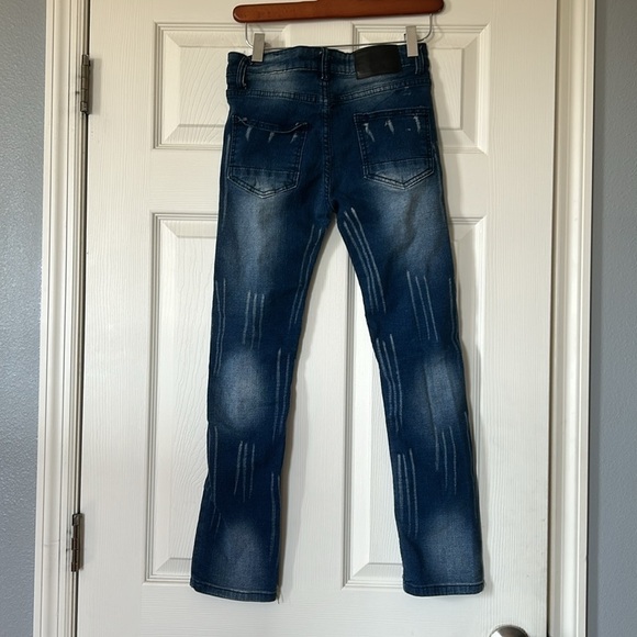 NWOT Encrypted boys distressed straight leg jeans size 14 - Picture 3 of 3
